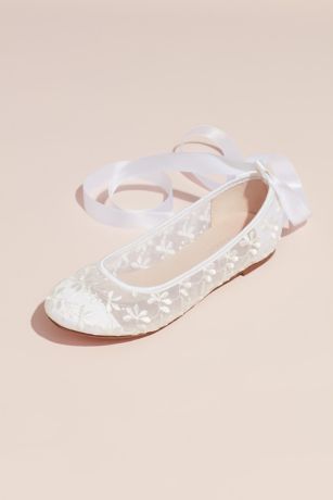 illusion toe cap crystal embellished ballet flats